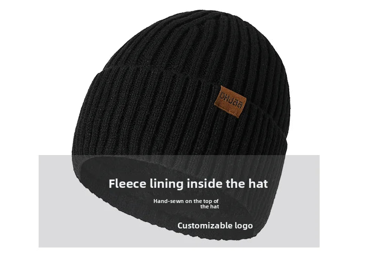 Autumn and Winter New Products Men's and Women's Fashion Atmosphere Winter Knitted Solid Color Scarf Hat Glove 3-Piece Set