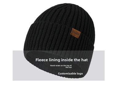 Autumn and Winter New Products Men's and Women's Fashion Atmosphere Winter Knitted Solid Color Scarf Hat Glove 3-Piece Set